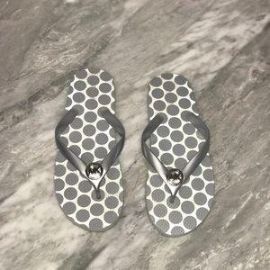 Michael Kors Gray Flip Flops size 9
